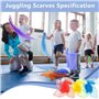 Kznifmk 48 ÉCharpes de Jonglage pour Enfants, ÉCharpes de Danse pour Cours de Musique, ÉCharpes de Rythme, Soie de pour Enfants,