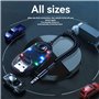 Breeshy Adaptateur Bluetooth AUX pour Voiture, Câble Dongle pour Haut-Parleur de Voiture, Récepteur Bluetooth USB vers Jack 3,5 