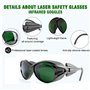 Sirxlevcy Lunettes de Luminothérapie Rouge, Lunettes de Sécurité IPL 200-2000 Nm, Protection des Yeux pour la Luminothérapie Rou