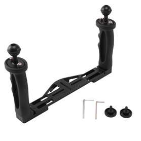 Grendly Stabilisateur à double main pour appareil photo sous-marine - Boîtier étanche avec double pour connexion dôme - Boîtier