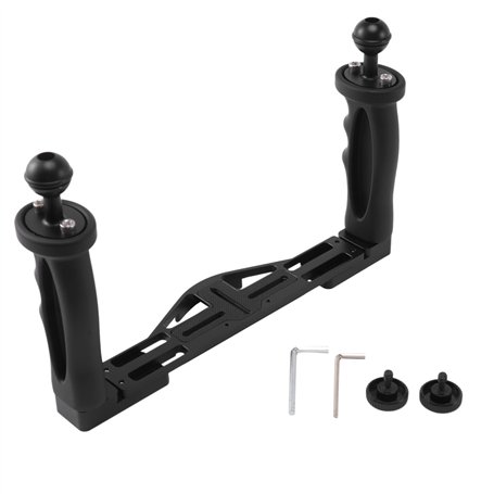 Grendly Stabilisateur à double main pour appareil photo sous-marine - Boîtier étanche avec double pour connexion dôme - Boîtier