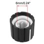 Nicfaky Lot de 10 boutons de potentiomètre pour guitare électrique Noir Type D 6 mm