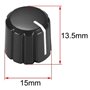 Nicfaky Lot de 10 boutons de potentiomètre pour guitare électrique Noir Type D 6 mm