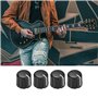 Nicfaky Lot de 10 boutons de potentiomètre pour guitare électrique Noir Type D 6 mm