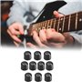 Nicfaky Lot de 10 boutons de potentiomètre pour guitare électrique Noir Type D 6 mm