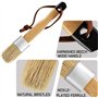 Feriany Lot de 5 pinceaux à craie et à cire, pinceaux à craie pour peinture DIY et outils de cire, pinceau rond pour la cire de 