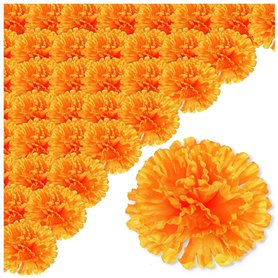 Lot de 50 fausses têtes de caléNdula pour faire des guirlandes de calendula de 9 cm