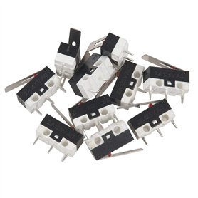 Kznifmk 10 Pcs AC 125V 1A SPDT 1NO 1NC Momentane long levier de charniere Commutateur mini