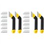 Bonkshire Lot de 4 outils de retrait coudés à la main pour mortier