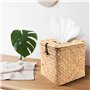 Widybord Lot de 2 boîtes à mouchoirs carrées en jonc de mer – Distributeur de papier tissé décoratif – Boîte à mouchoirs en pail
