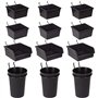 Lot de 12 plateaux perforés avec gobelets et passants - Assortiment d'organisateurs - Kit de rangement pour outils