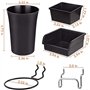 Lot de 12 plateaux perforés avec gobelets et passants - Assortiment d'organisateurs - Kit de rangement pour outils
