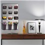 Lot de 12 plateaux perforés avec gobelets et passants - Assortiment d'organisateurs - Kit de rangement pour outils