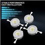 iFutniew 50Pcs 1W Diode Haute Puissance Blanc Froid LED Perles 1 Watt Lampe Puce 3V-3.4V