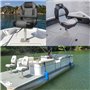 Muuoeou Socle de siège de bateau pour 3/4 base de siège de bateau en aluminium