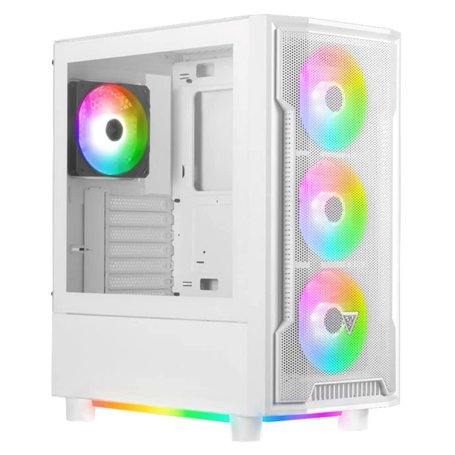 GAMDIAS Boitier Moyen Tour ATX Athena M6 RGB avec Panneaux vitrés (Blanc)