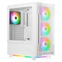 GAMDIAS Boitier Moyen Tour ATX Athena M6 RGB avec Panneaux vitrés (Blanc)