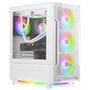 GAMDIAS Boitier Moyen Tour ATX Athena M6 RGB avec Panneaux vitrés (Blanc)