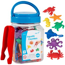 edxeducation Compteurs aquatiques – Mini pot – Lot de 42 – Apprendre à compter