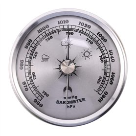 Herklotzn pour Jauge de Pression à Station MéTéo MéTal Tenture Murale BaromèTre ThermomèTre Multifonction AtmosphéRique HygromèT