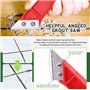 Lame de scie 23 pièces pour jointoiement de scies à main, outil de retrait de joints de carrelage, brosse de nettoyage