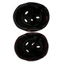 Oikabio Lot de 2 casques de protection 11 trous pour kayak, canoë, surf, paddleboard – Noir et rouge