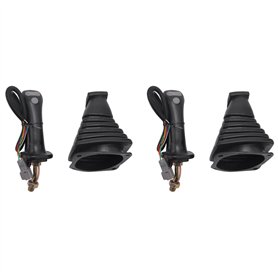 FYOBOT 2X 3 Boutons Pelle Joystick Assy Poignée Engrenages avec Cache-Poussière pour Doosan DX150 215 225 300 370-9C Gauche