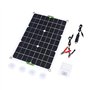 Kit Solaire ENERGETIC 180W pour Camping-Car RV avec Contrôleur 50A, USB, USB-C, Noir, 12V/24V, 5A, 784.5g