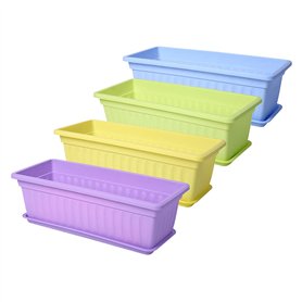 Lot de 4 jardinières en plastique de 43