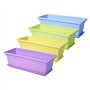 Lot de 4 jardinières en plastique de 43