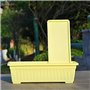 Lot de 4 jardinières en plastique de 43,2 cm pour rebord de fenêtre, terrasse, décoration d'intérieur, porche