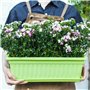 Lot de 4 jardinières en plastique de 43,2 cm pour rebord de fenêtre, terrasse, décoration d'intérieur, porche
