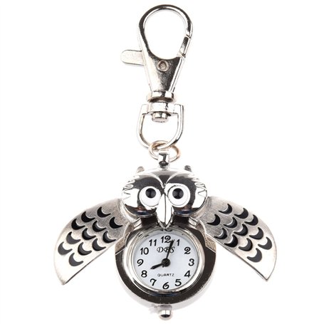 Mengmen Montre de Gousset/Montre de Poche avec Porte-cles en de Hibou