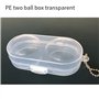 Kioball Conteneur de Tennis de Table avec 2 Balles - Rangement pour -Pong avec Porte-Clés. Accessoires pour Balles de -Pong, Art