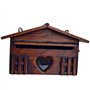 moonsun Boîte aux lettres rétro en bois - Boîte à suggestions étanche à la pluie