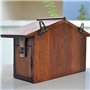 moonsun Boîte aux lettres rétro en bois - Boîte à suggestions étanche à la pluie