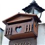 moonsun Boîte aux lettres rétro en bois - Boîte à suggestions étanche à la pluie