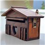 moonsun Boîte aux lettres rétro en bois - Boîte à suggestions étanche à la pluie