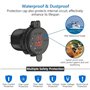 Cpolebev 12V / 24V Charge 3.0 Chargeur Allume-Cigare De Voiture Allume-Cigare Conduit VoltmÈTre AmpÈRemÈTre Noir Et Vert