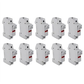KVSERT Lot de 10 porte-fusibles RT18-32X AC 380 V 32 A 1 pôle 10 x 38 mm