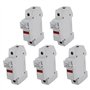 KVSERT Lot de 5 porte-fusibles RT18-32X AC 380 V 32 A 1 pôle 10 x 38 mm