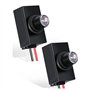 Okeeyseda 2 PCS Capteur Crépusculaire en Plastique avec Capteur de Lumière Photoélectrique pour L'Éclairage Extérieur 120-277V I