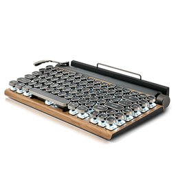 Clavier de machine à écrire rétro Clavier sans Bluetooth Touches mécaniques USB Punk pour PC