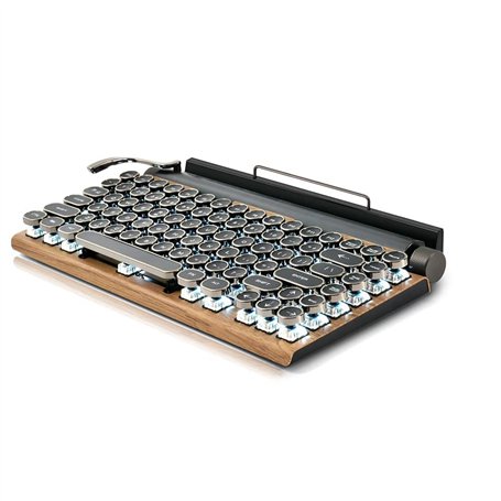 Clavier de machine à écrire rétro Clavier sans Bluetooth Touches mécaniques USB Punk pour PC