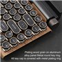 Clavier de machine à écrire rétro Clavier sans Bluetooth Touches mécaniques USB Punk pour PC, ordinateur de bureau, ordinateur p
