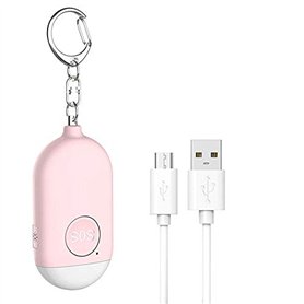 Alarme Personnel Rechargeable Étanche Autodéfense D'urgence Alarme Viol Sifflet de Sécurité pour Femmes Enfants âgés