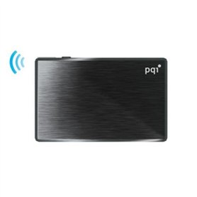 PQI Air Drive Boîtier USB 2.0 avec Lecteur Carte SD Wi-FI Acier brossé