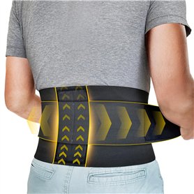 Bracoo BS33 Ceinture Lombaire avec 4 Baleines – Double Ajustement & Tissu Respirant – Soulagement Efficace des Douleurs Lombaire