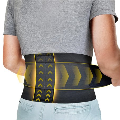 Bracoo BS33 Ceinture Lombaire avec 4 Baleines – Double Ajustement & Tissu Respirant – Soulagement Efficace des Douleurs Lombaire