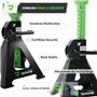 DRIVEUPTOOLS Chandelles Voiture 3T avec Tampon en Caoutchouc | Ensemble de 2 Chandelles Stabilisateurs | Hauteur de Levée 28-42 